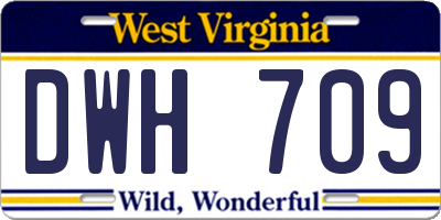 WV license plate DWH709