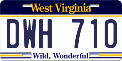 WV license plate DWH710