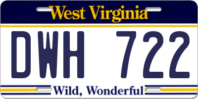 WV license plate DWH722