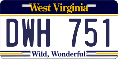 WV license plate DWH751