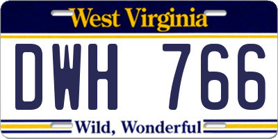 WV license plate DWH766