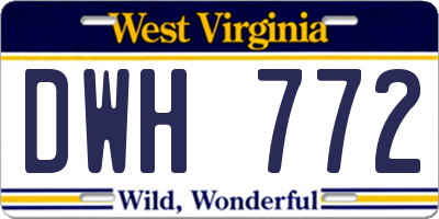 WV license plate DWH772