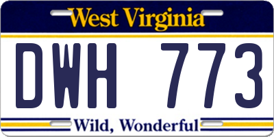 WV license plate DWH773