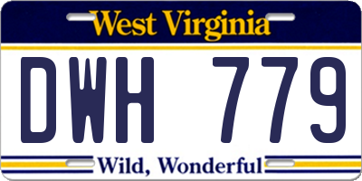 WV license plate DWH779