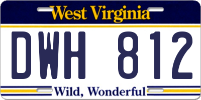 WV license plate DWH812