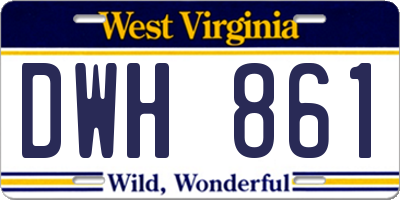 WV license plate DWH861