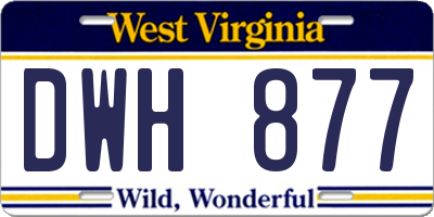WV license plate DWH877
