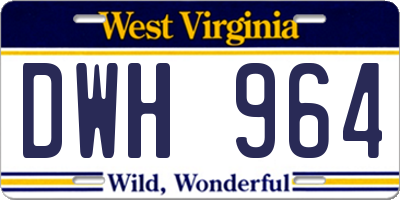 WV license plate DWH964