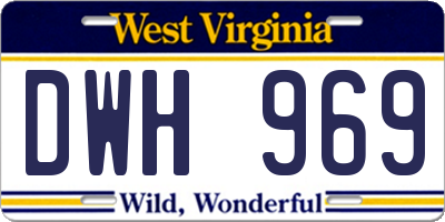 WV license plate DWH969