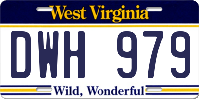 WV license plate DWH979