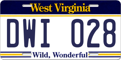 WV license plate DWI028