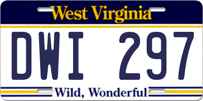 WV license plate DWI297