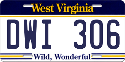 WV license plate DWI306