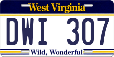 WV license plate DWI307