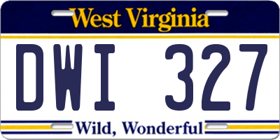 WV license plate DWI327