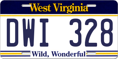 WV license plate DWI328