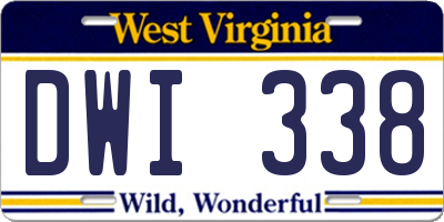 WV license plate DWI338