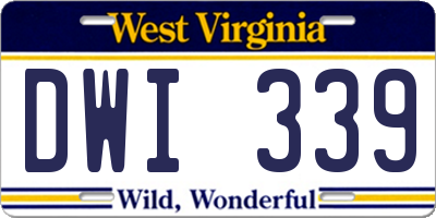 WV license plate DWI339