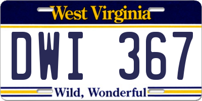WV license plate DWI367