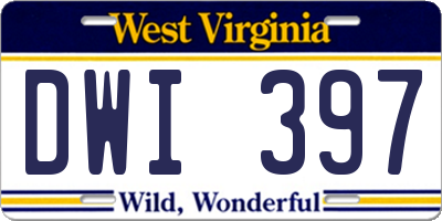WV license plate DWI397