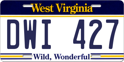 WV license plate DWI427