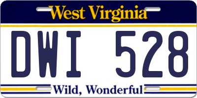 WV license plate DWI528