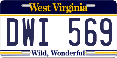 WV license plate DWI569