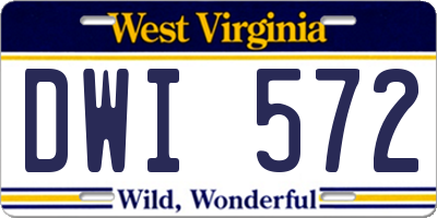 WV license plate DWI572
