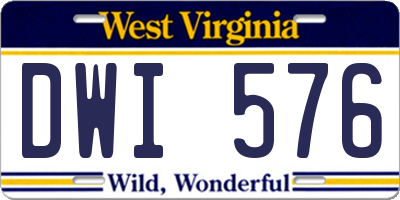 WV license plate DWI576