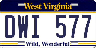 WV license plate DWI577