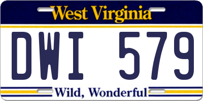 WV license plate DWI579