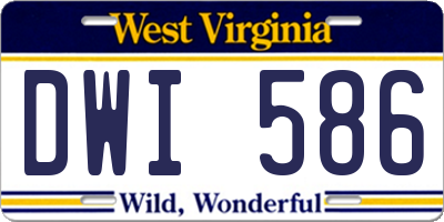 WV license plate DWI586