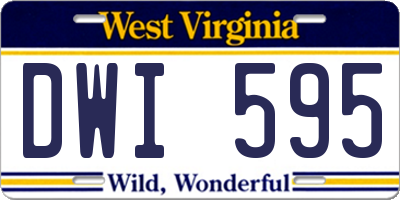WV license plate DWI595