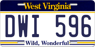 WV license plate DWI596