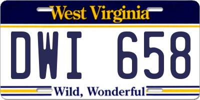 WV license plate DWI658