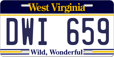 WV license plate DWI659