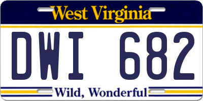 WV license plate DWI682
