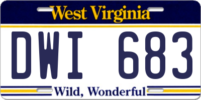WV license plate DWI683