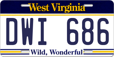 WV license plate DWI686