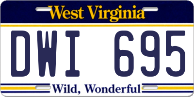 WV license plate DWI695