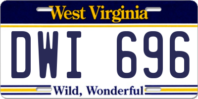 WV license plate DWI696