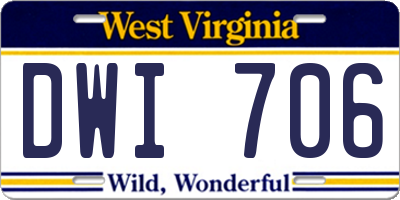 WV license plate DWI706