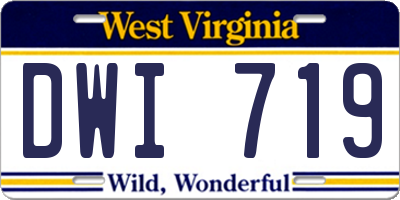 WV license plate DWI719