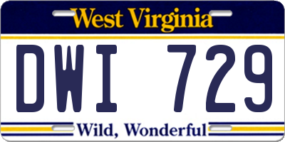 WV license plate DWI729