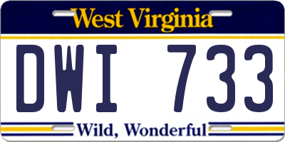 WV license plate DWI733