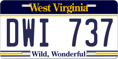 WV license plate DWI737