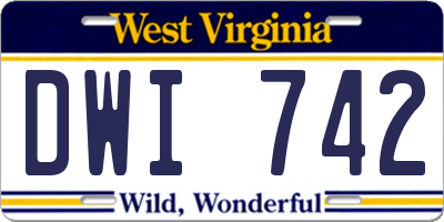 WV license plate DWI742