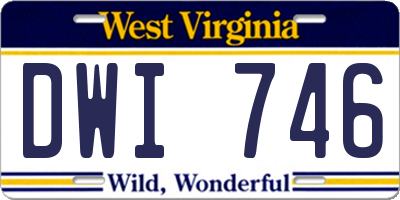 WV license plate DWI746