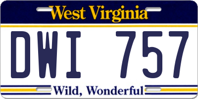 WV license plate DWI757