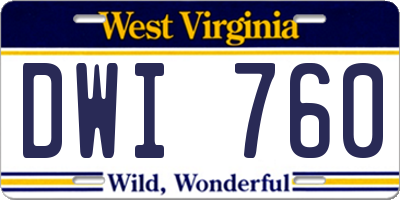 WV license plate DWI760